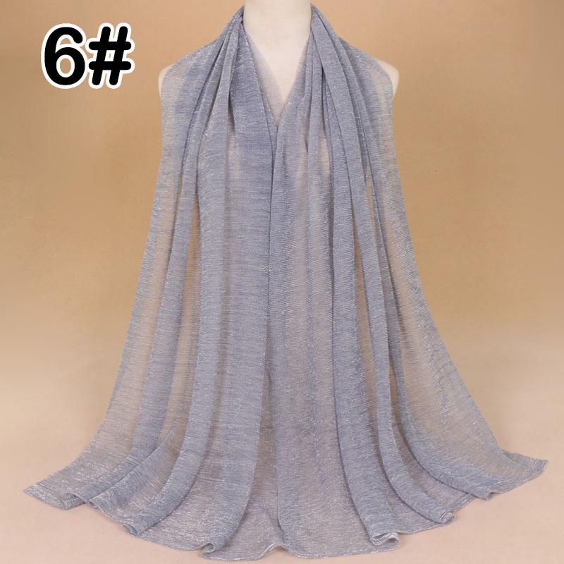 Buy 15 Colors Cosy Muslim Scarfs Arab Hijabs Women Veil Gold Glitter