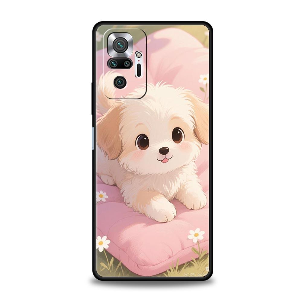 Cute Little Dog Phone Case Cover for Redmi 14C 10C Note 15 14 13 12 10 11 K40 Pro Plus 5G Soft TPU Shockproof Shell Fundas Capas