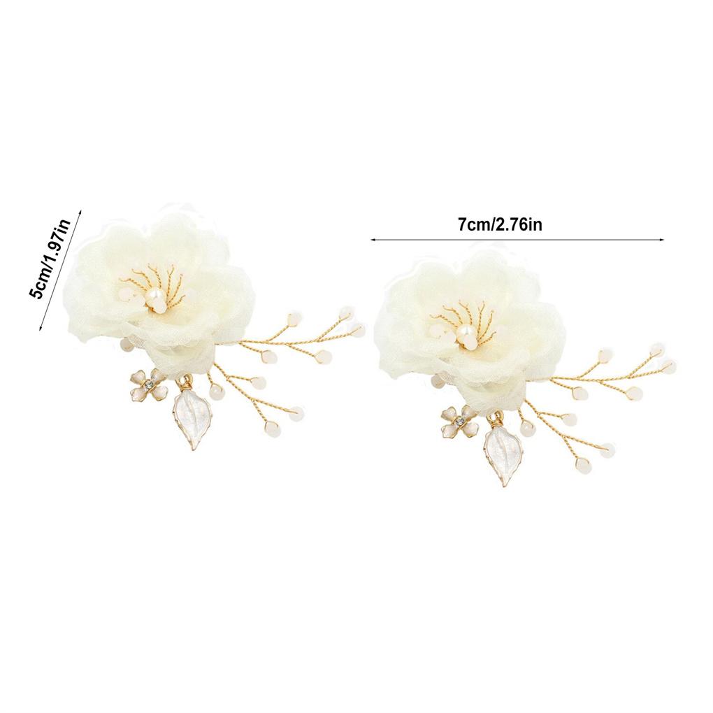Femeie Mireasă Flori Artificiale Agrafe de Păr Ac de Păr Ceremonie de Nuntă Petrecere Articole de Păr Florale Bijuterii de Cap Accesoriu de Păr