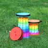 Portable Telescoping Folding Camping Stool, Outdoor Foldable Beach Chair, Folding Camping Chair for Travel Hiking Fishing Garden