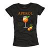 Aperol Spritz T-Shirt Ladies Black / White with Orange Summer Top Ladies Top-