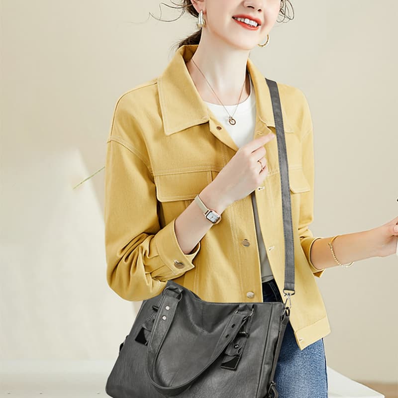 New Fashion Portable Tote Bag PU Shoulder Bag Messenger Bag