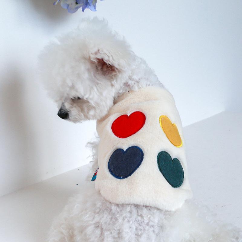 Pet circle, dog small dog clothes, cat clothing, autumn and winter Valentine's Day love collection