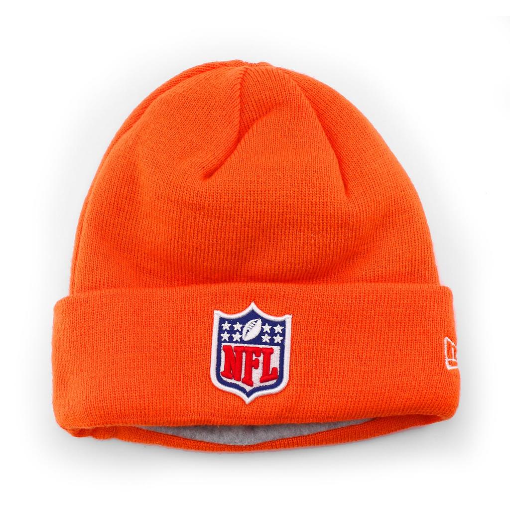 New Era SHIELD LOGO CUFFED KNIT BEANIE ORANGE [Used]