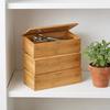 Wood Color Multi-grid Kitchen Cutlery Organizer  Dining Room Counter Cutlery Arrangement
