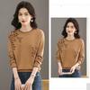Jacquard Sweater Round-neck Pullover for Women Autumn and Winter Paired with Loose Warm and Thick Knitted Top