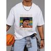 Vit T-shirt med Youre Killin Me Smalls-grafik och vintage-ränder för vardagsbruk