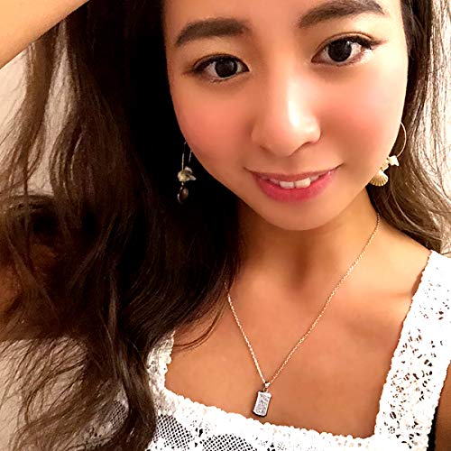 July Hawaiian Jewelry Necklace, Plate, Scroll, Wave, Cubic Zirconia, Hypoallergenic, Surgical Stainless Steel, Gold, 40cm-45cm