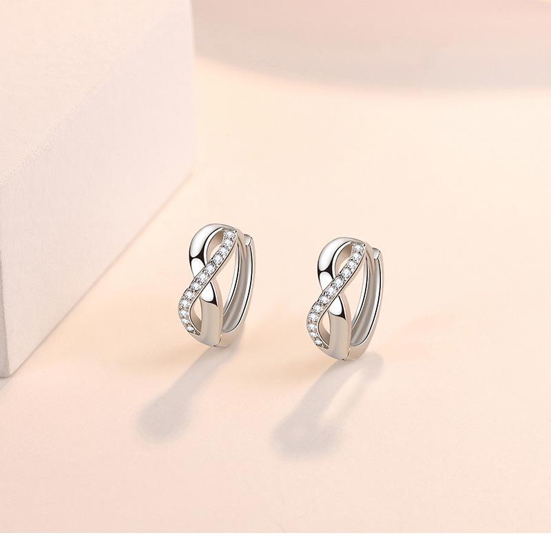 D Color Sparkling Moissanite Earrings 925 Sterling Silver Classic Shining Circle Hoop Earrings For Women Fine Jewelry