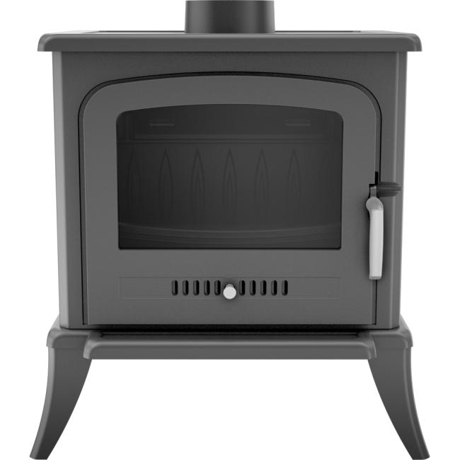 Freestanding Stove Fireplace KRATKI KOZA K7 5kW Ø130 Cast Iron Mounting Kit