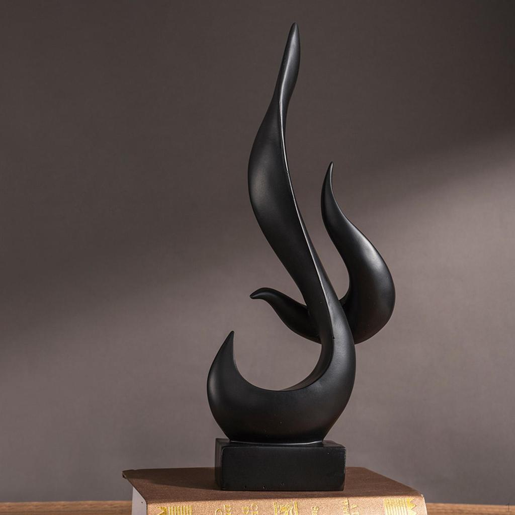 Abstract Flame Figurine for Desktop Display, Resin Sculpture Living Room And Bedroom