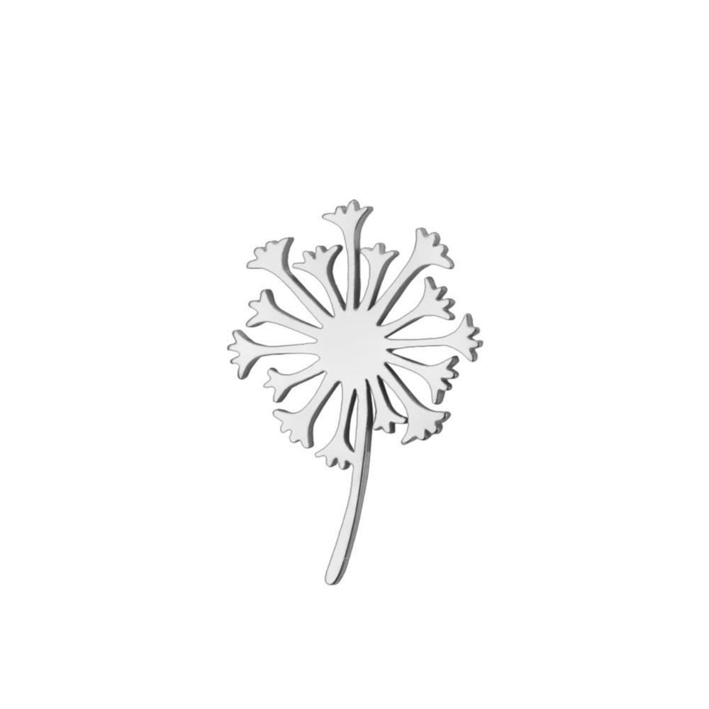 

Luxury Blowball Brooch Stainless Steel Suit Badge Pin Minimalist Women Brooch Gift серебряный