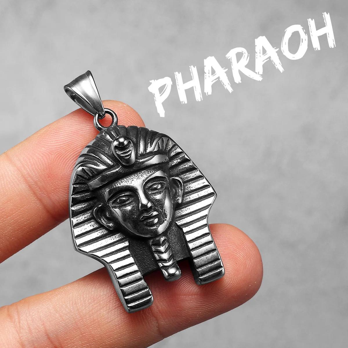 

Egypt Pharaoh Sphinx Men Necklaces Stainless Steel Pendants Chains Women Jewelry Punk Rock Amulet Accessories Gifts Wholesale 60CM