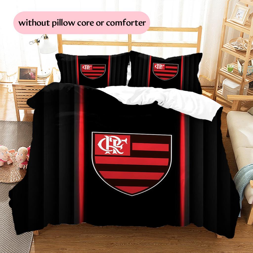 CR Flamengo Pattern Bedding Quilt Set Home Decoration Gift (1 * duvet cover + 2 * pillowcase without core)
