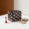 New Glossy Polka Dot Pvc Cosmetic Bag Makeup Bag Waterproof Travel Toiletry Bag Makeup Brush Case Mini Clutch