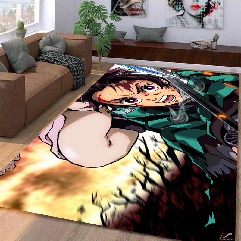 Demon SlayerKamadoTanjirou Carpet Multi-size Carpet for Living Room Bedroom Kid's Room Home Decor Area Rug Non-slip Mat Sofa Mat