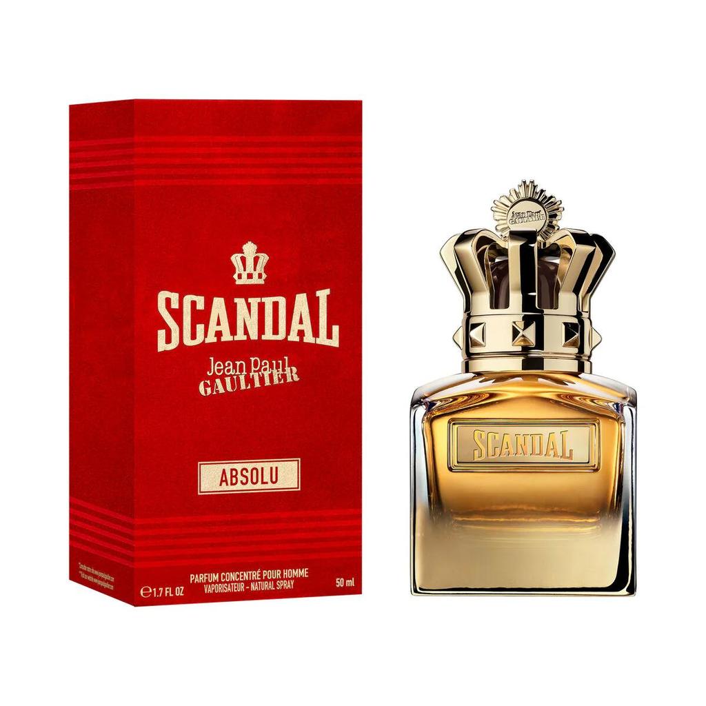 Jean-Paul-Gaultier Scandal Pour Homme Absolu Eau de parfum 50 ml transparent avec détails dorés