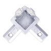 A84E-3-Way End Corner Bracket Connector For T Slot Aluminum Extrusion Profile 2020 Series (Pack Of 8, With Screws)