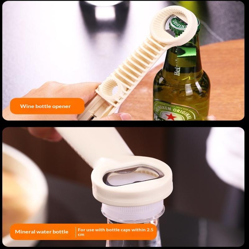 

1Pcs Multifunction Jar Opener Beverage Bottles Wine Openers Jar Opener Kitchen Gadgets Bar Supplies Glass Jars Beer Cap Opener