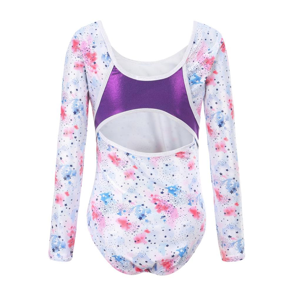 Satın alın Girls Gymnastics Bodysuit Rainbow Gradient Dancewear Ballet