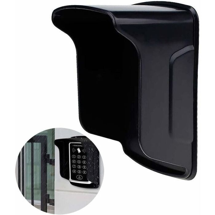 Housse pluie étanche ABS pour clavier/interphone RFID - pour appareils <13x9 cm - Noir