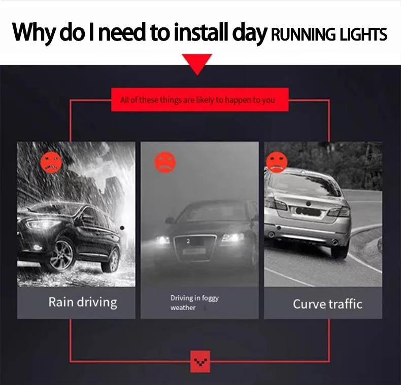 2pcs 12V RGB Car Led Strip Lights Flowing Turn Signal Lamp App Control Flexible Decorative Strip Waterproof DRL Day Running Lamp