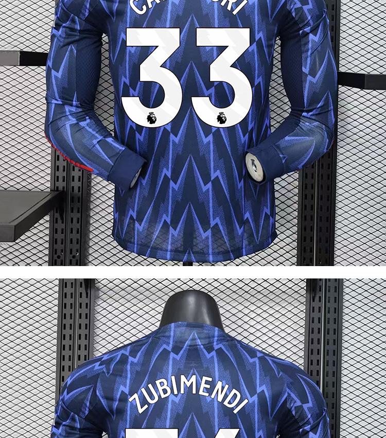 Camiseta de Manga Larga del Arsenal de Visitante 25/26: Edición Saka, Odegaard, Rice con Estampado de Número