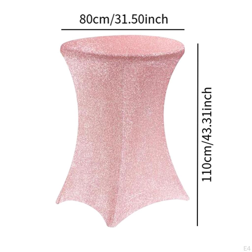 Cocktail Tablecloth 31.50"x43.31" Easy Installation Round Premium Highboy Table Cover for Event