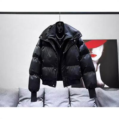 Women's Stand-up Collar Padded Jacket, Short Two-piece Suit, Loose Warm Winter Design, Warm Thick Bread Parkas