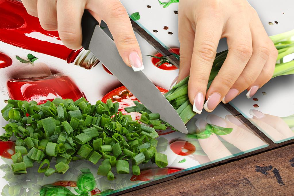 Glass protective plate for the stove 2x45x52 Vegetables