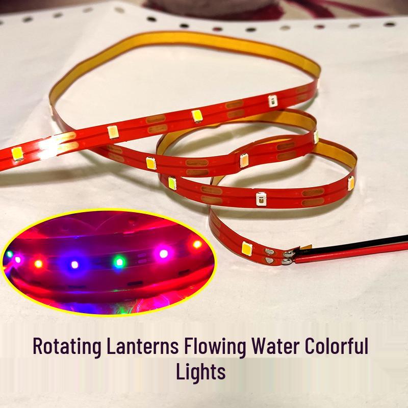 LED Rotating Lantern Accessories with Horse-Drawn Cart and  Fu  Character - Circuit Board and Lamp Beads Included