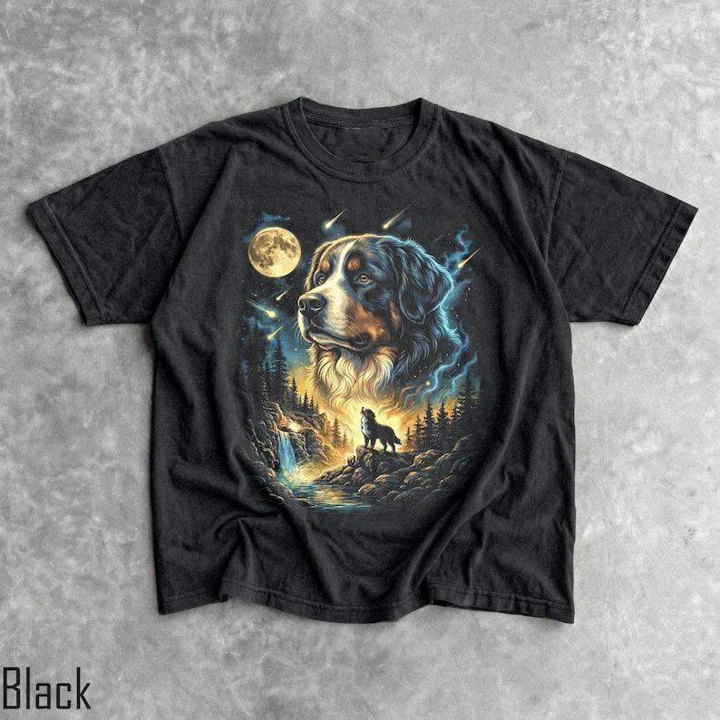 

Bernese Mountain Dog Howling Moon TShirt Men amp Women039s Unisex Graphic Tee Unisex T-Shirt XL