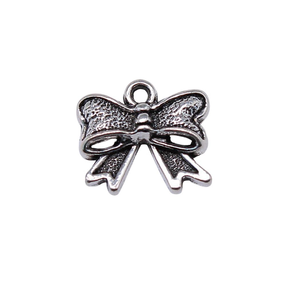 Pendants Bow With Crown Charms For Princess Themed Jewelry Making Alloy