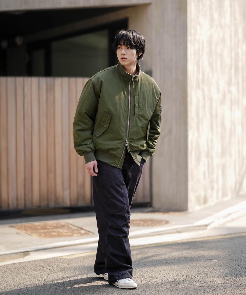Jemut Retain Ma-1 Bomber Jacket Khaki Oyjk2598