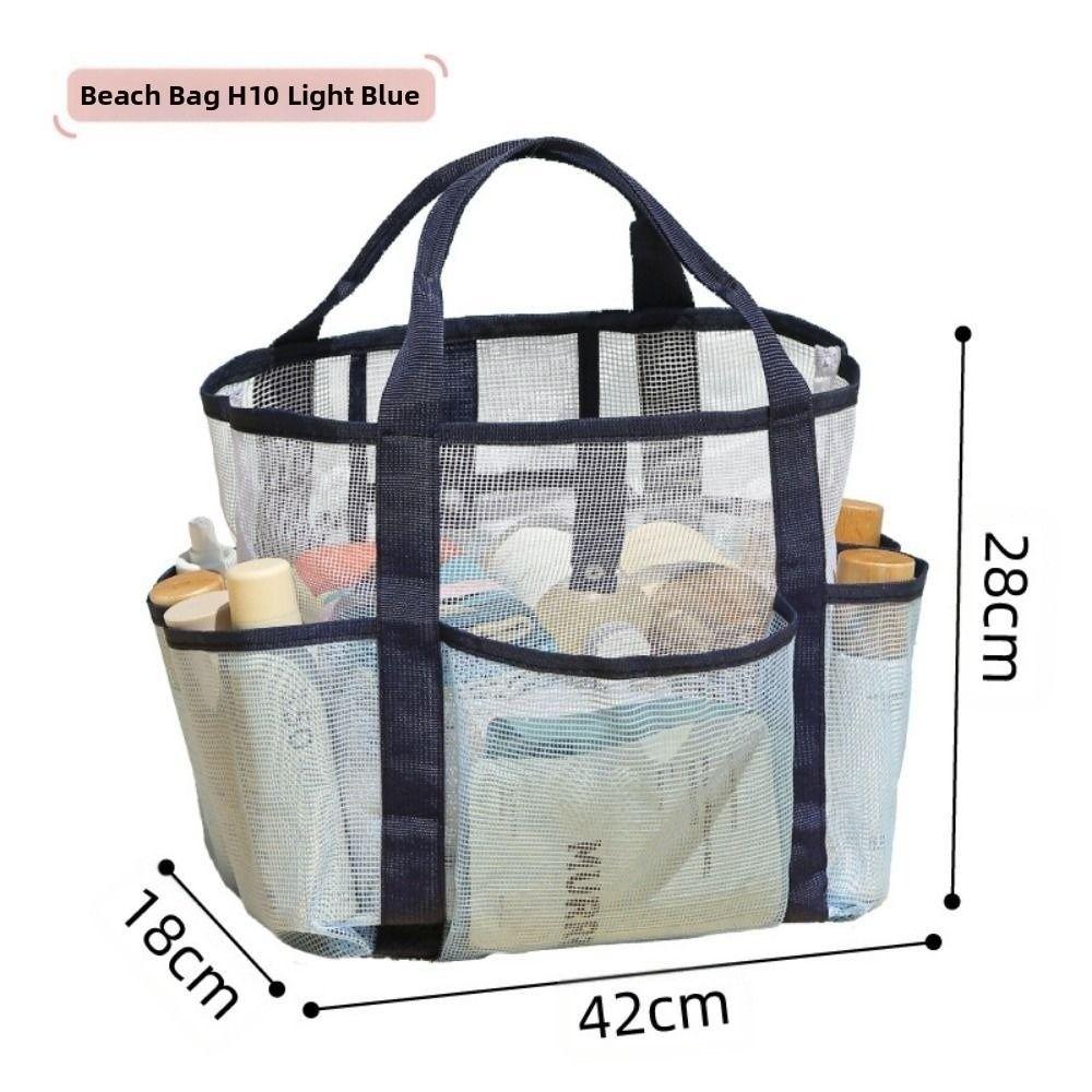 High Quality Large Capacity Mesh Bag Multistyles Protable Swimming Beach Bag Women Makeup Organizer