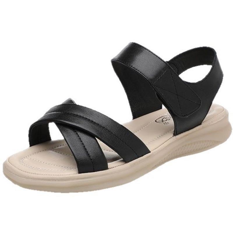 Fashion sandals new soft-soled summer women's outer wear flat-soled non-slip comfortable sandals Velcro women's shoes