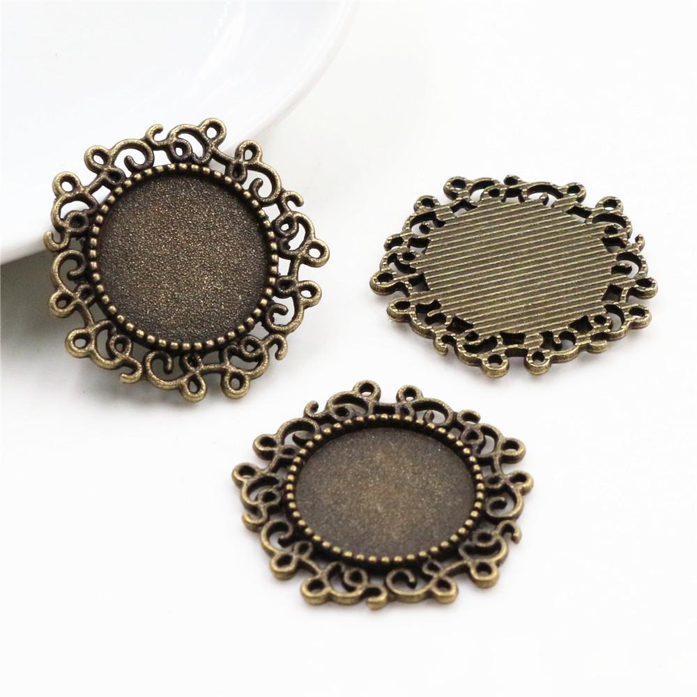 

10pcs Fits 14mm Cabochon Flower Shape Pendant Blank Base Setting Tray Alloy Metal DIY Jewelry Making Accessories Findings
