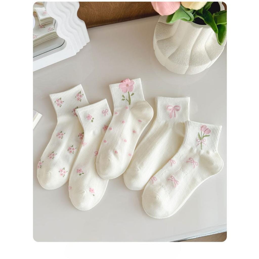 10-1 Socks for Children, Short Socks for Women, Cute and Sweet Mid Tube Socks, Short Tube Socks, Versatile Sports Socks for All Seasons