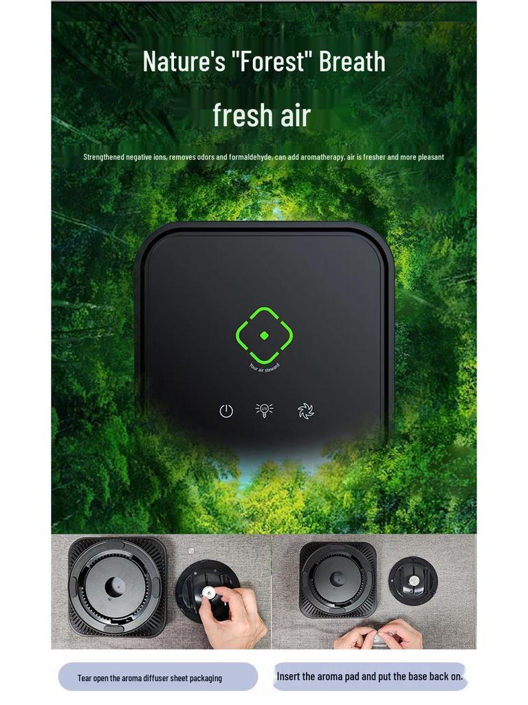 Portable Car Air Purifier with Negative Ion for Indoor Use – Removes Formaldehyde and Sterilizes