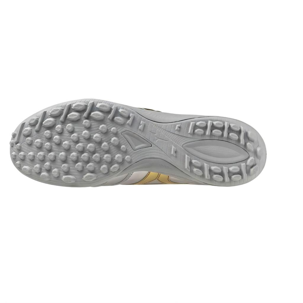 Mizuno Morelia Sala Pro Comfortable Trendy Versatile Fashion Synthetic Leather Non-Slip Football Shoes Unisex Football Shoes Gold Silver Q1GB2513-04