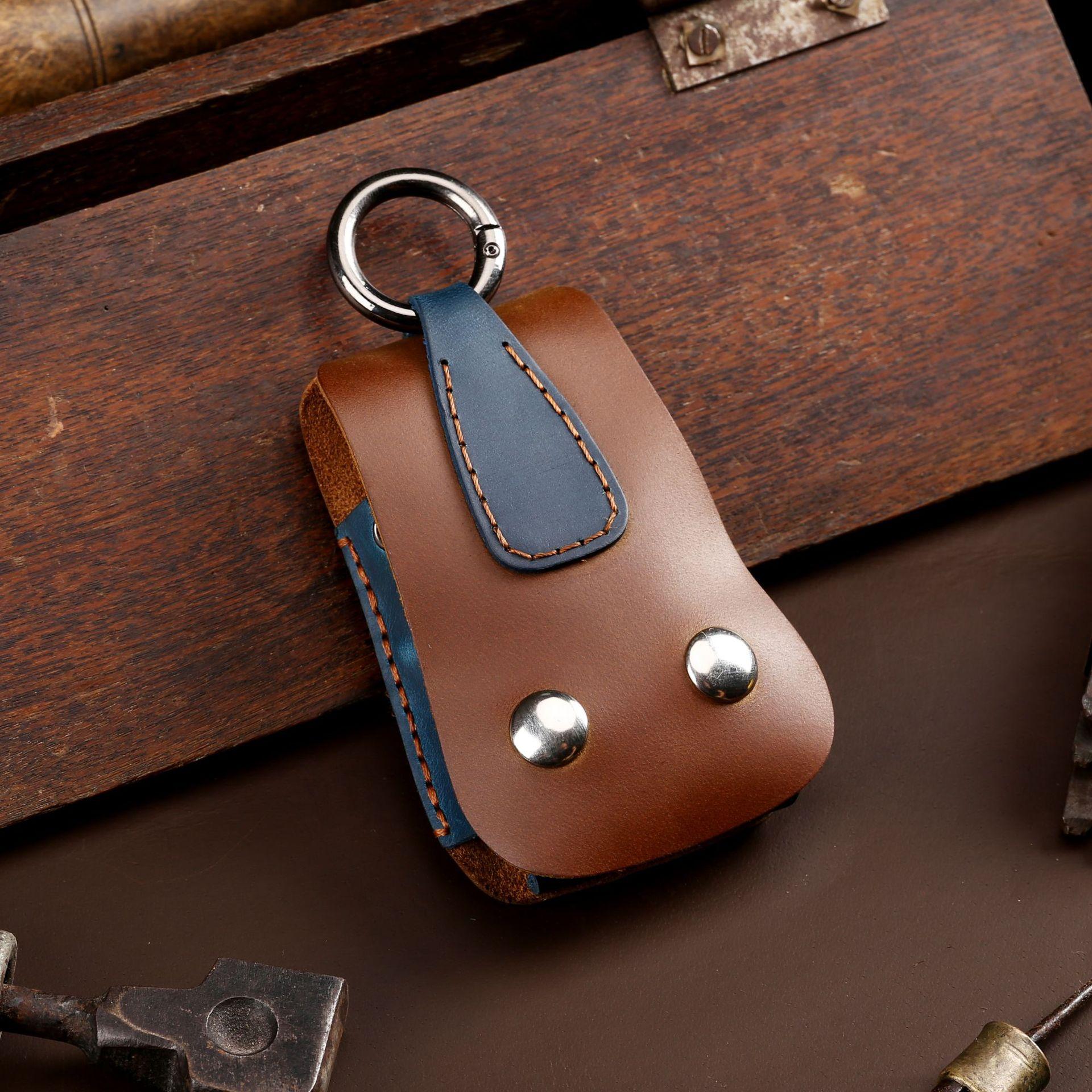 

Ключница Универсальная кожа Crazy Horse Креативный брелок На пояс Кожа Ручная работа Чехол для ключей Ключ против потери