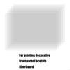 62KD 50Pieces Clear Crafts Acetate Sheets Heat Resistant Blank Plastic Stencils for Vinyls Cutting Quilting and Scrapbooking
