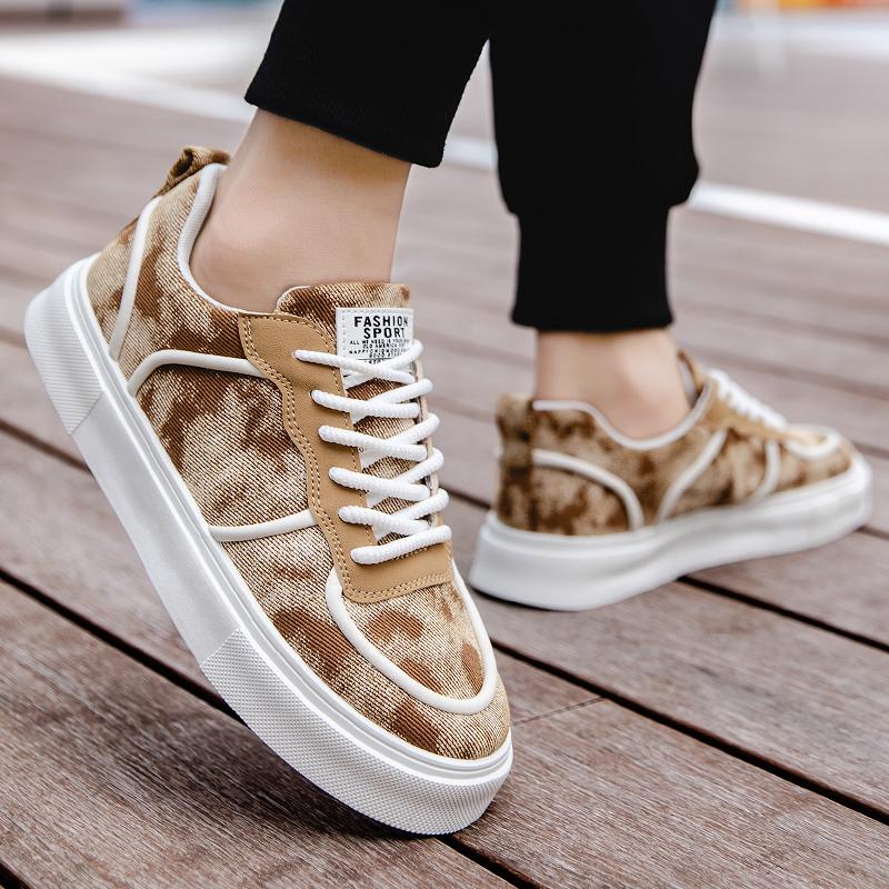 Классические мужские парусиновые туфли цвета хаки — фото 4