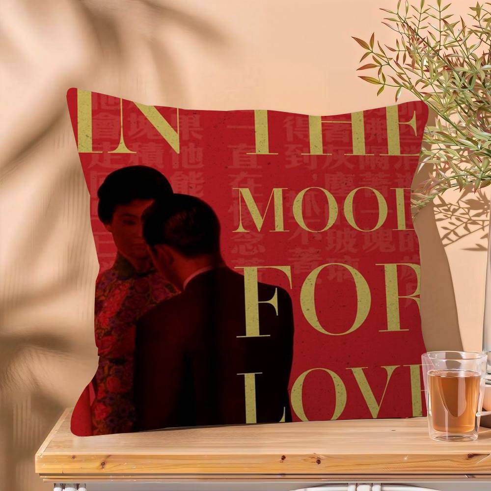 In The Mood for Love Wong Kar Wai Movie Maple Design Cushion Cover Happy Autumn Harvest Decor Holiday Decorati Pillow Cover