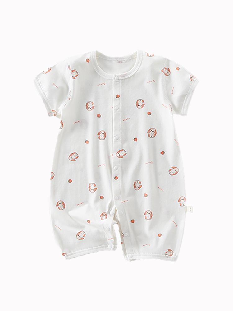 Newborn Baby Short-Sleeve Romper - Light Summer Jumpsuit for Boys
