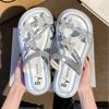 Internet celebrity explosion beautiful fairy wind sandals 2025 summer wear new slippers beach butterfly rhinestone one-word drag