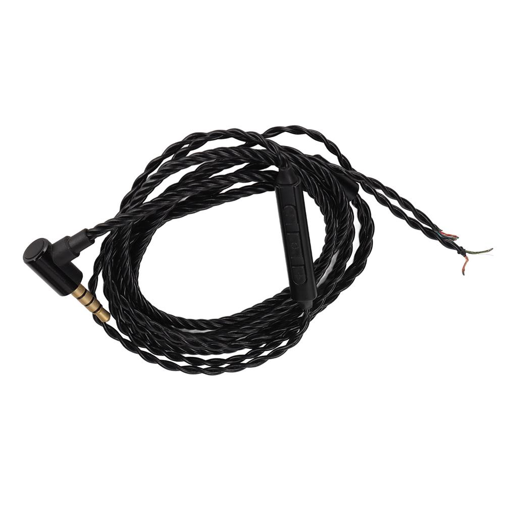 Ersatz-Ohrhörerkabel Halbfabrikatiertes Upgrade Kupfer-Ohrhörerkabel mit Mikrofon für Kopfhörer