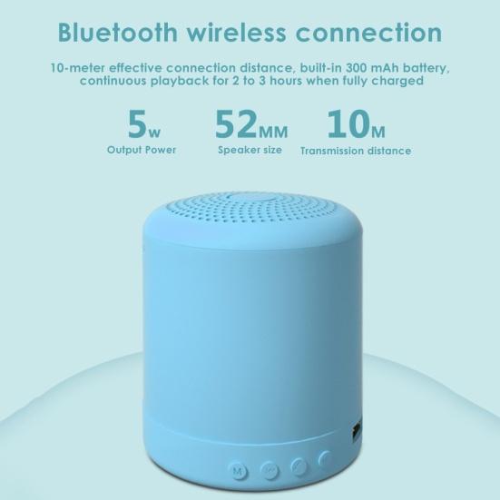 Portable Mini Wireless Bluetooth-compatible Hands-free USB TF AUX FM Speaker Music Player