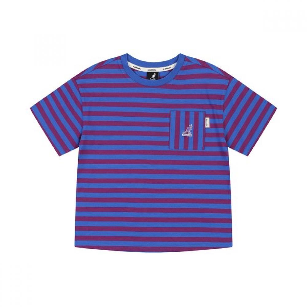 

Kangol Kids Relaxed FiT STripe PockeT T shirT Blue Sa 0213 Blue/155