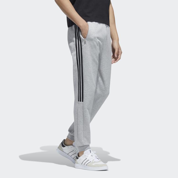 Adidas Neo Iconic 3-Stripes Tapered Thick Sweatpants Men Bottoms Grey HD4706